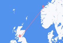 Flug frá Álasundi, Noregi til Glasgow, Skotlandi