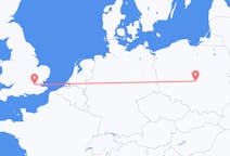 Flyreiser fra London, England til Łódź, Polen