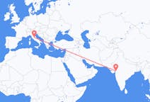 Flyrejser fra Vadodara, Indien til Perugia, Italien