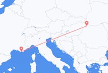 Flyrejser fra Toulon, Frankrig til Satu Mare, Rumænien