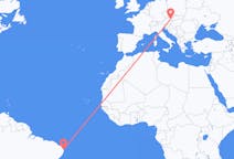 Flyreiser fra João Pessoa, Paraíba, Brasil til Vienna, Østerrike