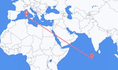 Flights from Kooddoo, Maldives to Cagliari, Italy