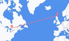 Flights from North Bay, Canada to Kirkwall, the United Kingdom