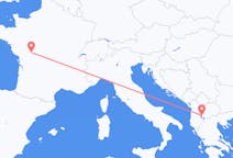 Flyrejser fra Ohrid, Nordmakedonien til Poitiers, Frankrig