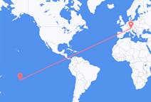 Flyreiser fra Rimatara, Fransk Polynesia til Innsbruck, Østerrike