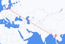 태국 매솟 지구에서 출발해 폴란드 그단스크로(으)로 가는 항공편