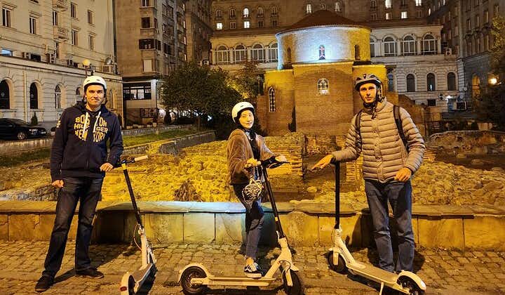 Night Sofia on an Electric Scooter - Guided Tour