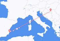 Vols d’Osijek, Croatie pour Alicante, Espagne