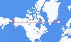 Flights from the city of Nome, the United States to the city of Reykjavik, Iceland