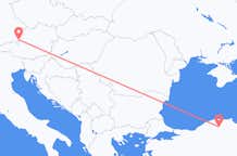 Fly fra Kastamonu til Salzburg