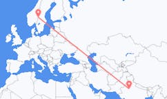 Flights from Jaipur, India to Rörbäcksnäs, Sweden