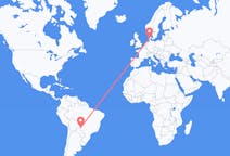 Flights from Corumbá, Brazil to Billund, Denmark
