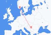 Flyg från Belgrad, Serbien till Kristiansand, Norge