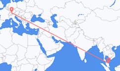 Flyrejser fra Kuala Terengganu, Malaysia til Friedrichshafen, Tyskland