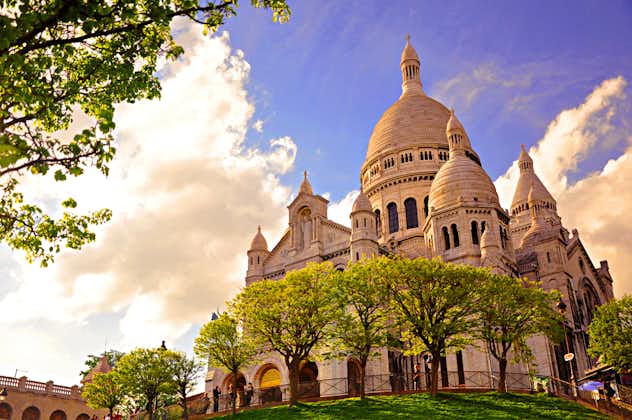 Photo of the Sacred Heart (Sacre Cœur Basilica), on Montmartre hill, Paris, France.
