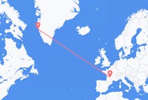 出发地 法国布里夫拉盖亚尔德目的地 格陵兰瑪尼特索克的航班