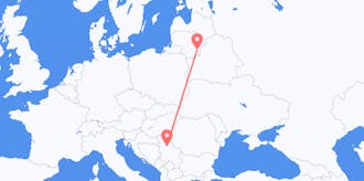Flyg från Litauen till Serbien