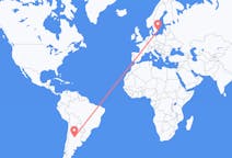 Flyreiser fra Córdoba, Argentina til Kalmar, Sverige