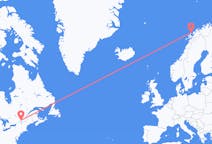 出发地 加拿大出发地 蒙特利尔目的地 挪威安德內斯的航班