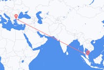 Flyreiser fra Kuala Terengganu, Malaysia til Alexandroupolis, Hellas