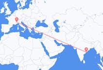 Рейсы из Вишакхапатнама, Индия в Турин, Италия