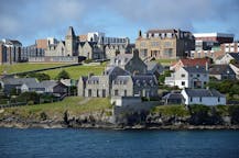 Vluchten van Shetland-eilanden, Schotland naar Europa
