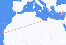 出发地 毛里塔尼亚努瓦迪布目的地 塞浦路斯拉纳卡的航班