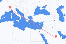 Flights from Riyadh to Turin