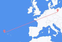 Flights from Flores Island, Portugal to Poznań, Poland