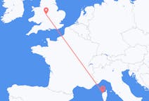 Flyreiser fra Calvi, Haute-Corse, Frankrike til Birmingham, England