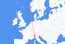 出发地 挪威出发地 海宁格松目的地 意大利热那亚的航班