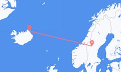 아이슬란드 토르쇼픈에서 출발해 스웨덴 Östersund로(으)로 가는 항공편