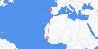 Flyreiser fra Sierra Leone til Portugal