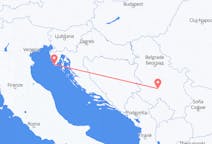Vols de Kraljevo, Serbie à Pula, Croatie