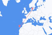 Flights from Las Palmas in Spain to Copenhagen in Denmark