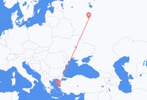 Flyg från Moskva, Ryssland till Chios, Grekland