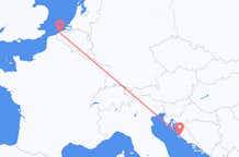 Vluchten van Zadar, Kroatië naar Ostend, Norfolk, België