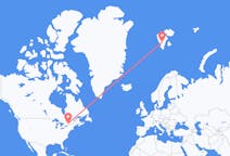 Loty z Ottawa, Kanada na Svalbard, Svalbard i Jan Mayen