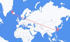 일본 오키나와 섬발 아이슬란드 레이캬비크행 항공편
