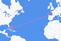 Flyrejser fra San Salvador Island, Bahamas til La Coruña, Spanien