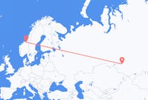 Flights from Novosibirsk, Russia to Trondheim, Norway