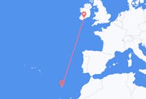 Vluchten van Kurk, Ierland naar Funchal, Portugal