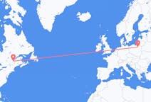 Flyrejser fra Québec, Canada til Szczytno, Polen