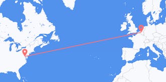 Flights from the United States to Belgium