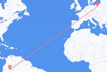 Flyg från Iquitos, Peru till Bydgoszcz, Polen