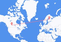 Flyreiser fra Lloydminster, Canada til Kajana, Finland
