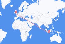 Flights from Yogyakarta, Indonesia to Exeter, the United Kingdom