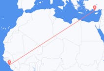 Flights from Conakry to Gazipaşa