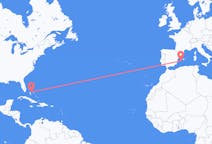 Flights from Nassau, the Bahamas to Ibiza, Spain