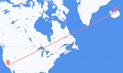 航班从美国贝克斯菲尔德市到阿克雷里市，冰岛塞尔